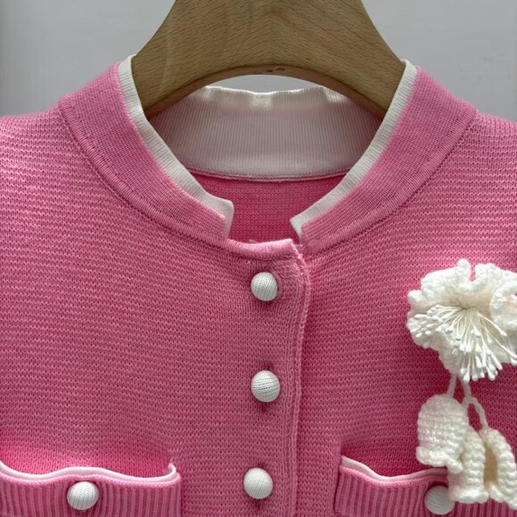 Self-Portrait2025 new pink knitted dress - Picture 7 of 8